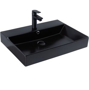 Изображение товара Раковина Sanovit Slim Synergy 322382, 60 см, керамика, черный матовый