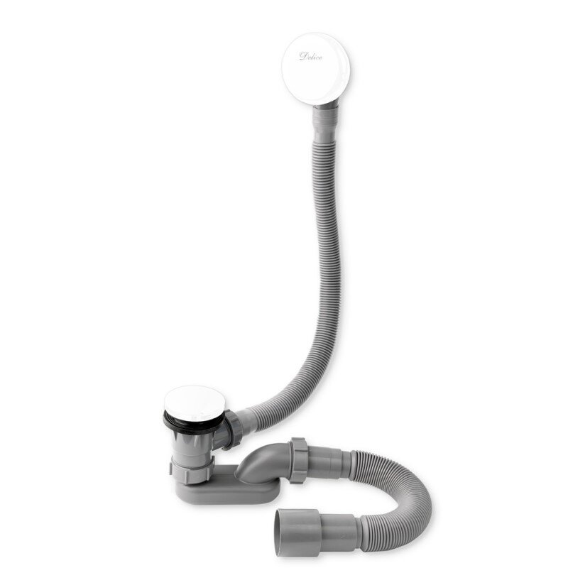 Изображение товара Слив-перелив автомат Delice DLR000018 клик-клак белый для ванны 52 мм