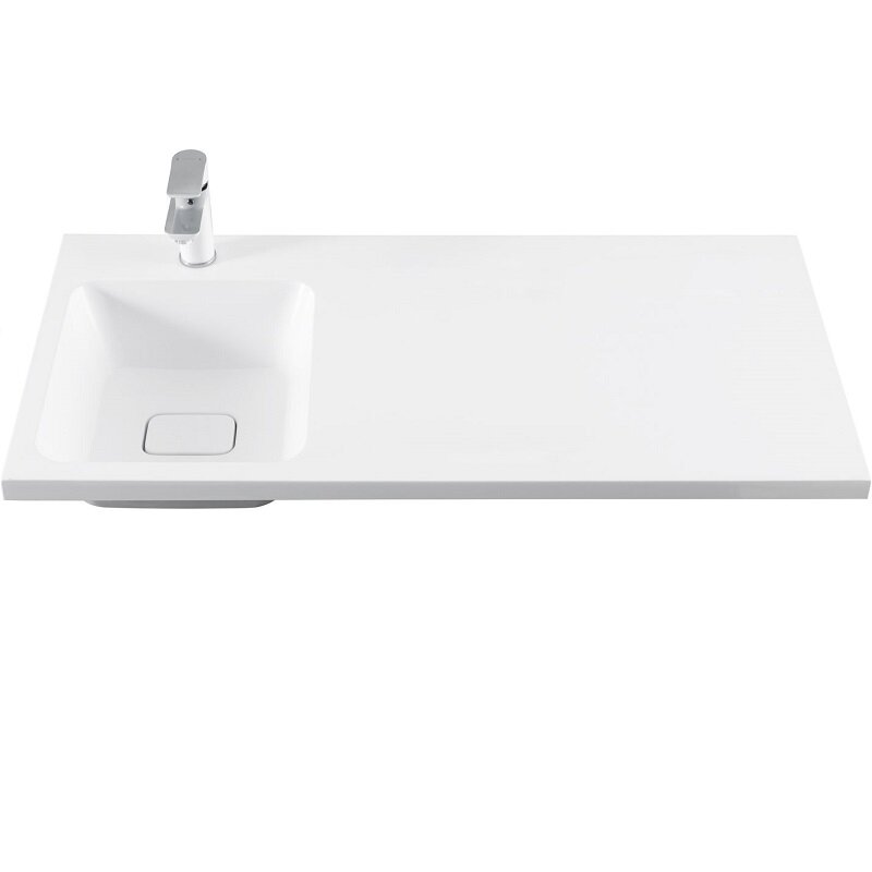 Изображение товара Раковина Madera Kamilla 100 см искусственный камень белая для ванной и кухни