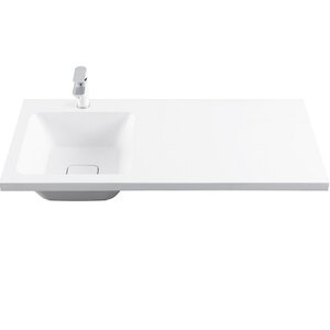 Изображение товара Раковина Madera Kamilla 110 см, левая/правая, искусственный камень, белый