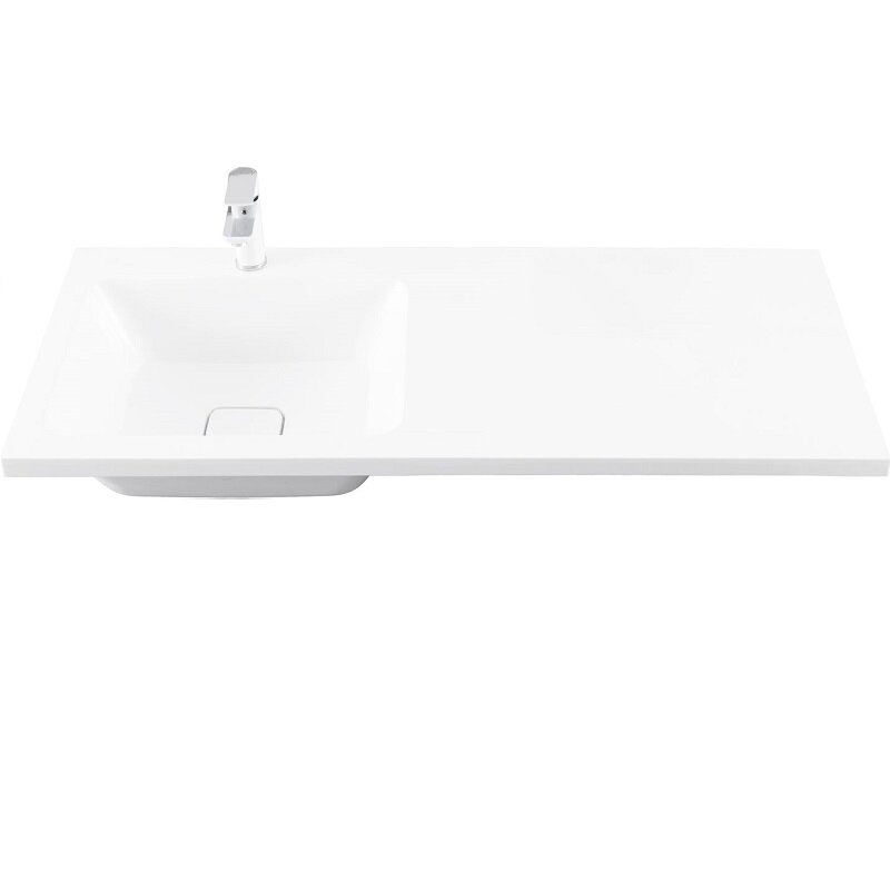 Изображение товара Раковина Madera Kamilla 120 см искусственный камень белая для ванной и кухни