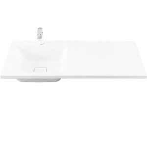 Изображение товара Раковина Madera Kamilla 120 см, левая/правая, искусственный камень, белый