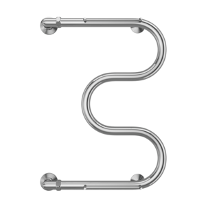 Изображение товара Полотенцесушитель водяной Terminus М-образный 4620768880377, ширина 40 см, высота 60 см, боковое подключение 60 см, 1 дюйм, с полкой, цвет хром