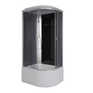 Изображение товара Душевая кабина Niagara Eco E90/80/40L/TN с крышей, асимметричная 90х80 см, стекло тонированное, про
