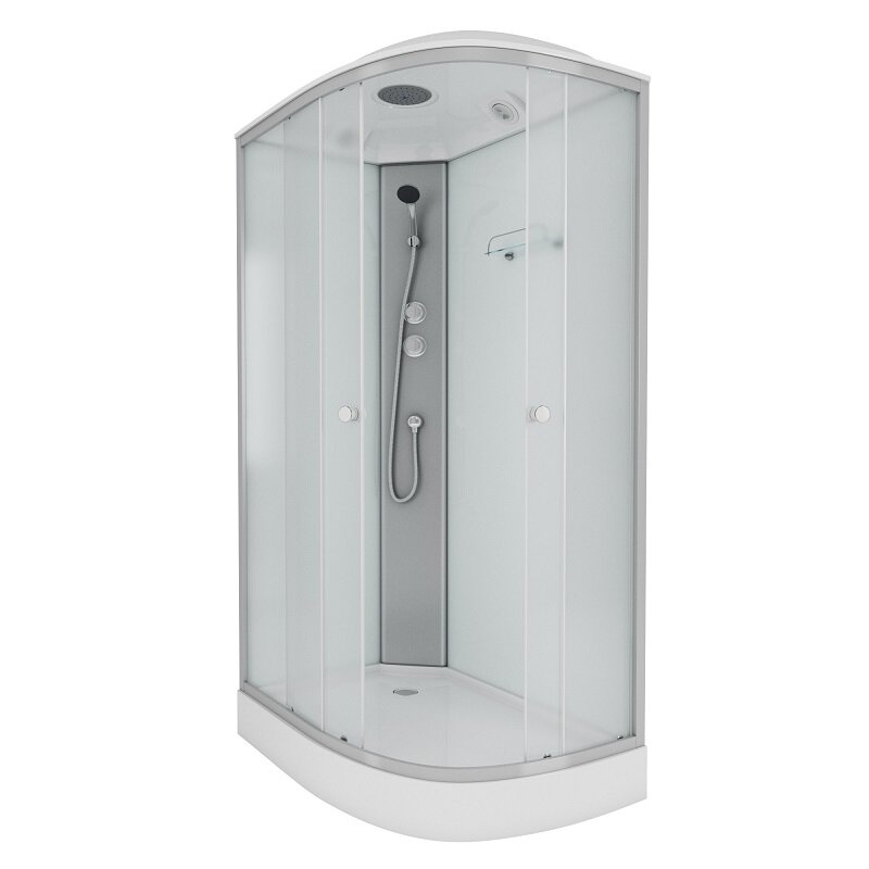 Изображение товара Душевая кабина Niagara Eco E120/80/13L/MT с крышей, стекло матовое, профили хром
