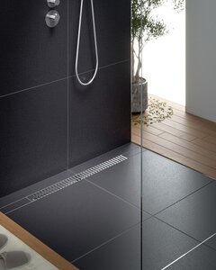 Изображение товара Дренажный канал Timo Drain System DS230109/01, 90 см, с перфорированной решеткой lines, сатин