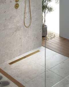 Изображение товара Дренажный канал Timo Drain System DS230109/17 90 см золото матовое нержавеющая сталь