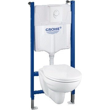 Изображение товара Инсталляция с подвесным унитазом Grohe Rapid SL Solido 39117000, современное встраиваемое решение