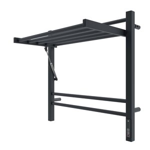 Изображение товара Полотенцесушитель электрический Terminus Горизонт П8 600х600 электро КС, 4670078543523, ширина 60 см, высота 60 см, диммер справа, с полкой, черный муар