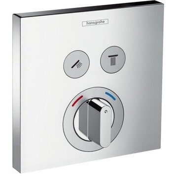 Изображение товара Смеситель для душа Hansgrohe ShowerSelect 15768000 хром с двумя функциями Изображение товара Смеситель для душа Hansgrohe ShowerSelect 15768000 хром с двумя функциями