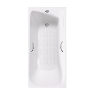 Изображение товара Ванна чугунная Delice Elite Continental Plus DLR230633R-AS, 150 х 70 см, антискользящее покрытие, отверстия под ручки, без ручек, цвет белый