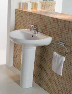 Изображение товара Раковина Jika Lyra 50x41 см с пьедесталом для ванной комнаты, Чехия