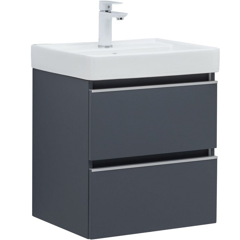 Изображение товара Тумба под раковину Aquanet Вега 2.0 50 см подвесная маренго soft touch