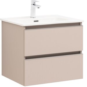 Изображение товара Тумба под раковину Aquanet Вега 2.0, 337941, 60 см, подвесная, бежевый soft touch