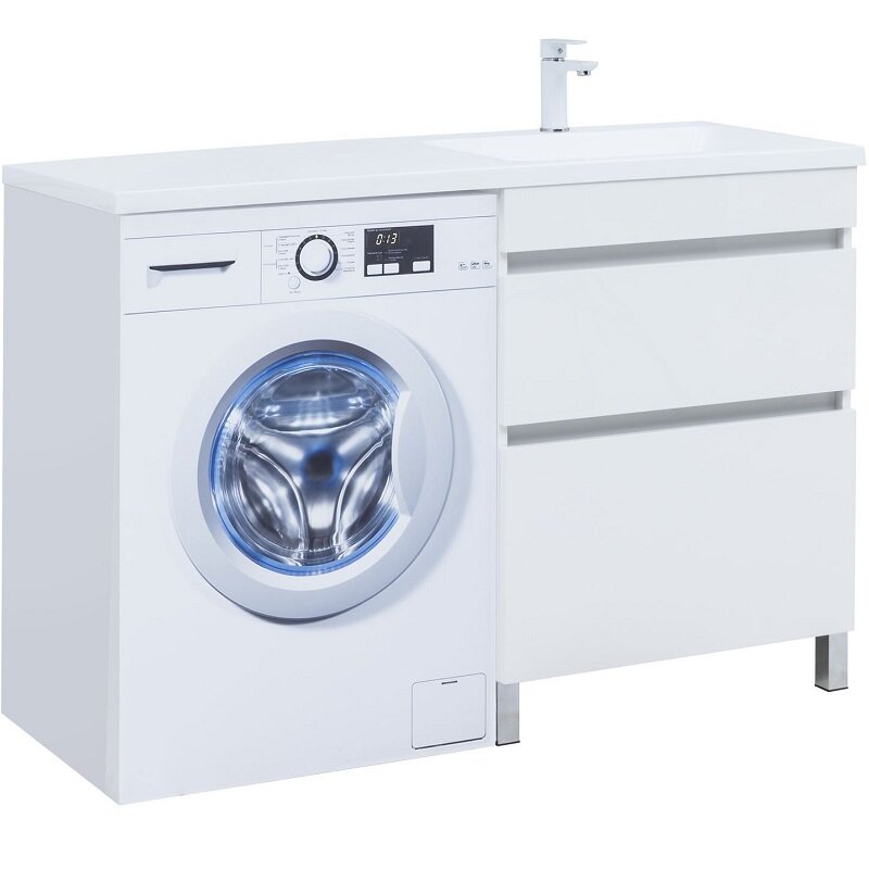 Изображение товара Тумба под раковину Aquanet Вега 329125 130 см напольная белый глянец