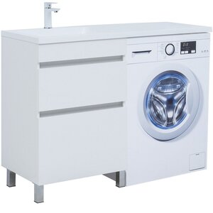 Изображение товара Тумба под раковину Aquanet Вега 120 см белый глянец напольная