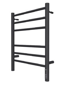 Изображение товара Полотенцесушитель электрический Terminus Аврора П6 450х600 электро КС 4670078527479, ширина 45 см, высота 60 см, диммер справа, черный матовый