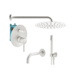 Изображение товара Душевая система Plumberia Selection Ixo KITXO19BO260, цвет белый матовый