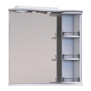 Изображение товара Зеркальный шкаф Vigo Callao 700, zsh.CAL.70.El, 70 см, с подсветкой, с розеткой, правый, с поворотной полкой, белый