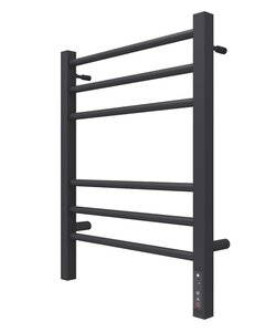 Изображение товара Полотенцесушитель электрический Terminus Сицилия П6 450х600 электро КС 4670078527622, ширина 45 см, высота 60 см, диммер справа, черный матовый